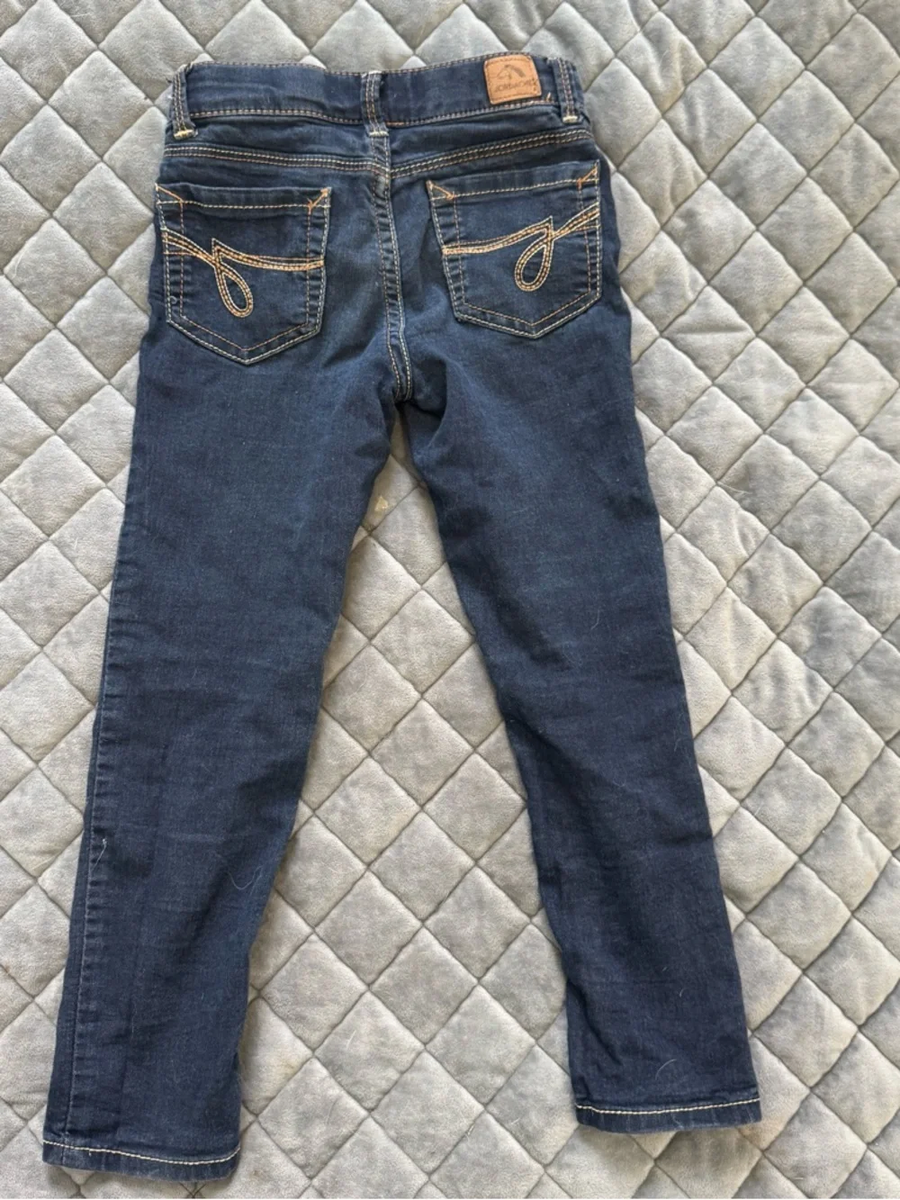 Jordache Jeans Kids Dark Blue Skinny Jeans Size 6 Horse Logo Comfy Play School - Picture 2 of 7